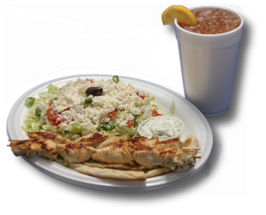 Grecian Corner Chicken Souvlaki Platter